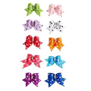 Polka Dot Bows with Elastic